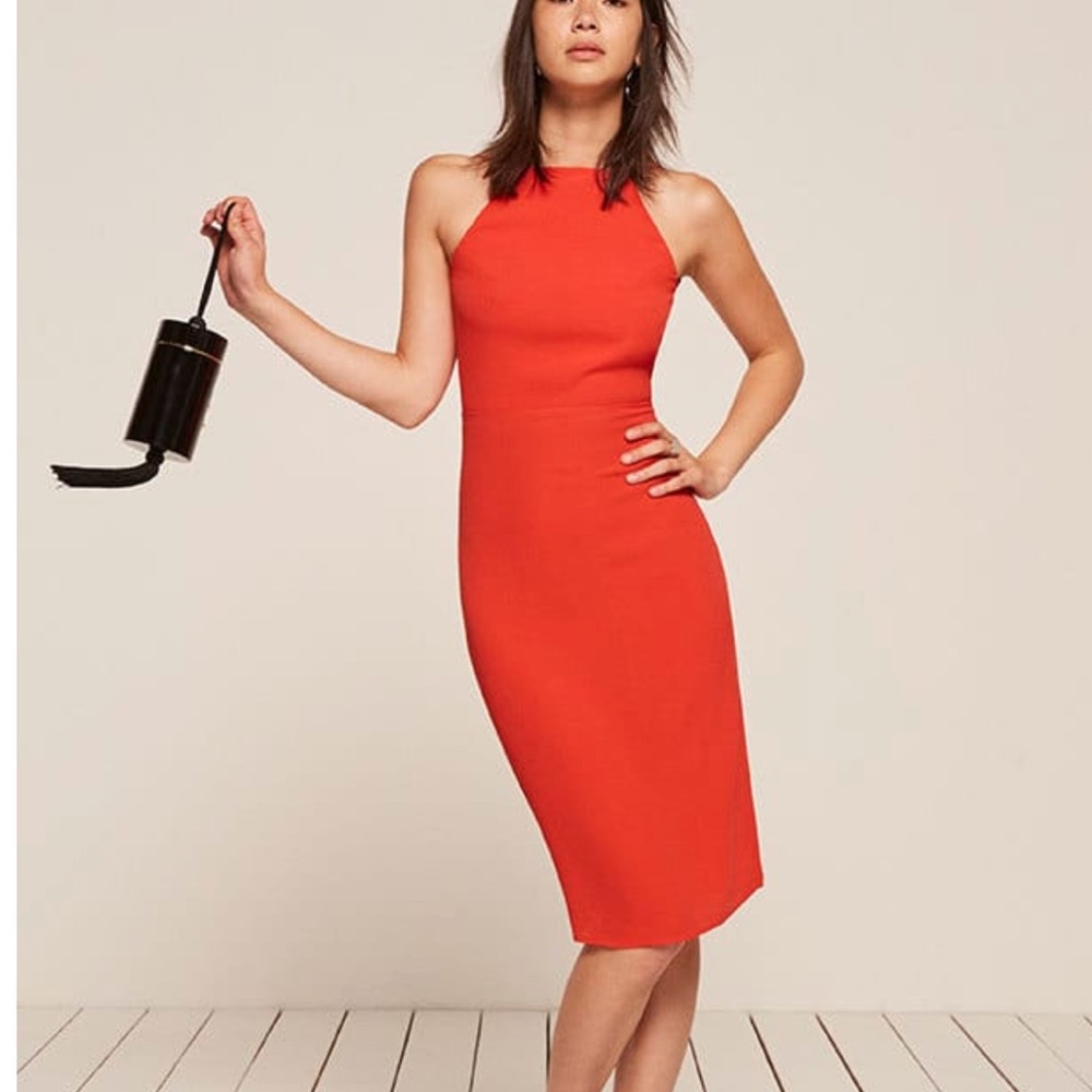 Reformation Sanibel Dress in Honey Punch